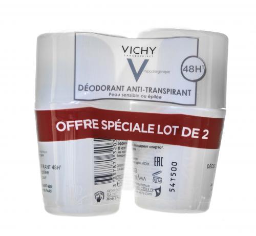 Виши Дуопак Дезодорант 48 ч для чувствительной кожи, 2 х 50 мл (Vichy, Deodorant), фото-8