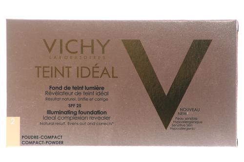 Виши Компактная пудра «Идеальный тон» Vichy Teint Ideal тон 2 Натуральный 10 мл (Vichy, Teint Ideal), фото-4