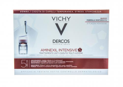 Виши Средство против выпадения волос для женщин Intensive 5, 21 монодоза (Vichy, Dercos Aminexil), фото-12