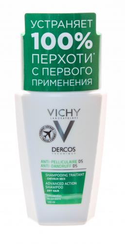 Виши Шампунь-уход против перхоти для сухой кожи головы 100 мл (Vichy, Dercos), фото-2