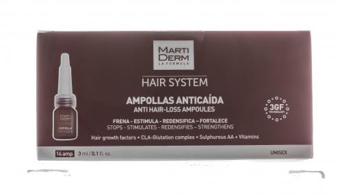 Мартидерм Ампулы против выпадения волос, 14x3 мл (Martiderm, Hair System), фото-2