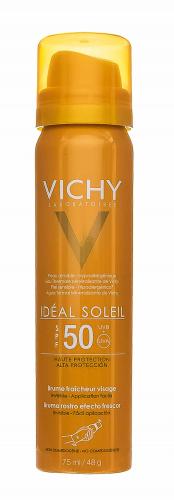 Виши Освежающий спрей-вуаль для лица SPF50, 75 мл (Vichy, Ideal Soleil), фото-2