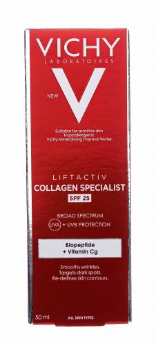 Виши Антивозрастной крем для лица Collagen Specialist c эффектом лифтинга SPF 25, 50 мл (Vichy, Liftactiv), фото-3