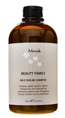 Нук Шампунь «Milk Sublime» для поврежденных волос 500 мл (Nook, Beauty Family, Milk Sublime), фото-2