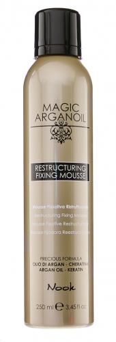 Нук Мусс для укладки волос средней фиксации Restructuring Fixing Mousse, 250 мл (Nook, Magic Arganoil, Secret)