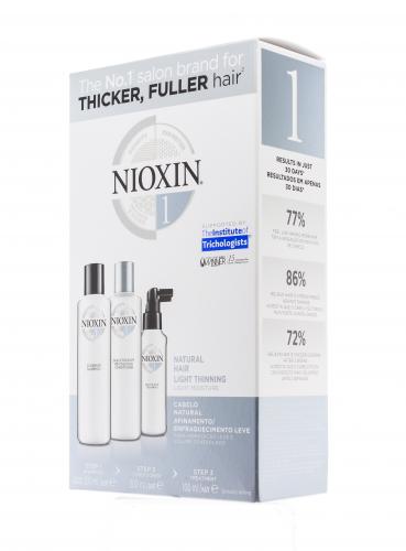 Ниоксин Подарочный набор XXL (Система 1) 300 мл + 300 мл+ 100 мл (Nioxin, 3D система ухода, System 1), фото-5