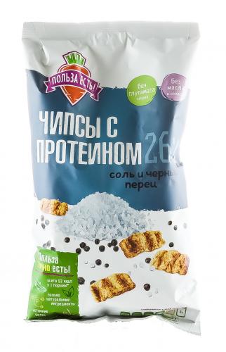 Чипсы протеиновые, соль и черный перец, 90 г (), фото-2
