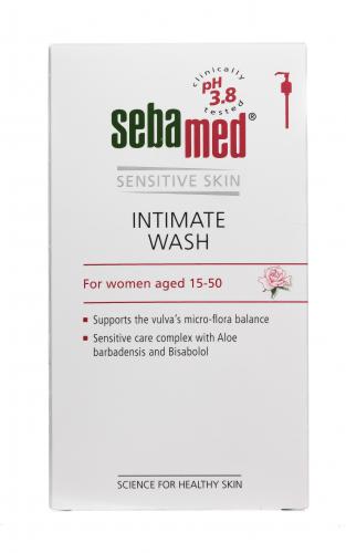 Гель для интимной гигиены с помпой для женщин 15-50 лет Intimate Wash, 200 мл  (Sensitive Skin), фото-5