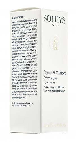 Сотис Париж Легкий крем Clarte &amp; Comfort для чувствительной кожи и кожи с куперозом, 50 мл (Sothys Paris, Clarte & Comfort), фото-4