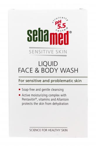 Себамед Гель для лица и тела очищающий Liquid face and body wash, 200 мл (Sebamed, Sensitive Skin), фото-2