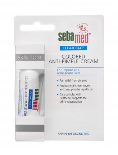 Крем тональный против несовершенств Colored Anti-Pimple Cream, 10 мл (Clear Face), фото-3