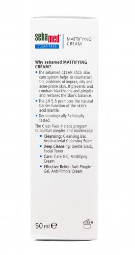 Себамед Крем для лица матирующий Mattifying Cream, 50 мл (Sebamed, Clear Face), фото-4