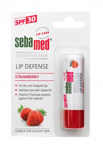 Себамед Помада для губ гигиеническая Lip Defense SPF 30 клубника, 4,8 г (Sebamed, Sensitive Skin), фото-3