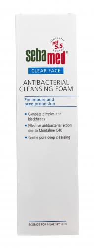 Себамед Пенка для лица очищающая антибактериальная Antibacterial Cleansing Foam, 150 мл (Sebamed, Clear Face), фото-3