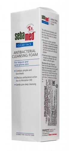 Себамед Пенка для лица очищающая антибактериальная Antibacterial Cleansing Foam, 150 мл (Sebamed, Clear Face), фото-4