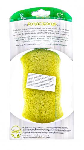Конняку - Спонж для мытья тела Premium Six Wave Body Puff with French Green Clay (), фото-4