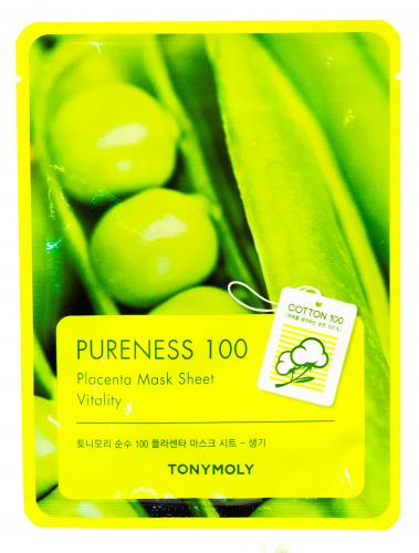 Тканевая маска с фито-плацентарным экстрактом соевых бобов 21 мл (Pureness), фото-2