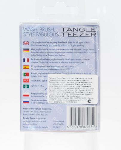 Тангл Тизер Tangle Teezer Compact Styler Фламинго (белая) расческа для волос, 1 шт (Tangle Teezer, Tangle Teezer Compact Styler), фото-3