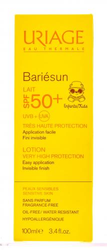 Урьяж Солнцезащитное молочко для детей SPF50+ Барьесан 100 мл (Uriage, Bariesun), фото-2