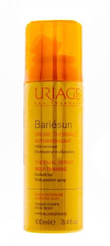 Урьяж Термальный спрей-автобронзант для чувствительной кожи, 100 мл (Uriage, Bariesun), фото-2