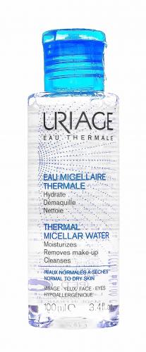 Урьяж Очищающая мицеллярная вода для сухой и нормальной кожи, 100 мл (Uriage, Гигиена Uriage), фото-2
