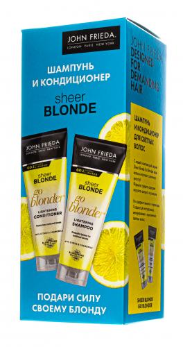 Джон Фрида Набор &quot;Сила блонда&quot; (Осветляющий шампунь Go Blonder, 250 мл + Осветляющий кондиционер Go Blonder, 250 мл) (John Frieda, Sheer Blonde), фото-3