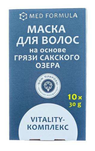 Маска для волос на основе грязи Сакского озера VITALITY-КОМПЛЕКС, 30г*10шт (), фото-2