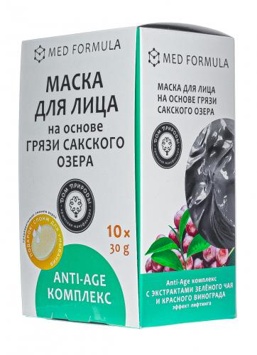 Маска для лица &quot;Anti Age-комплекс&quot; на основе грязи Сакского озера, 30г*10шт (Дом природы, ), фото-3