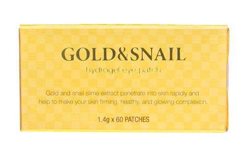 Патчи для глаз гидрогелевые с золотом и экстрактом улитки Gold &amp; Snail Eye Patch, 60 шт (Eye Patch), фото-7