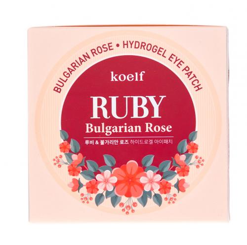 Патчи для глаз гидрогелевые с маслом болгарской розы Koelf Ruby&amp;Bulgarian Rose Eye Patch, 60 шт (Eye Patch), фото-2