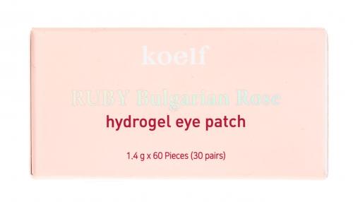 Патчи для глаз гидрогелевые с маслом болгарской розы Koelf Ruby&amp;Bulgarian Rose Eye Patch, 60 шт