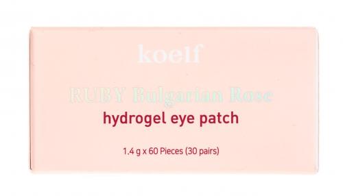 Патчи для глаз гидрогелевые с маслом болгарской розы Koelf Ruby&amp;Bulgarian Rose Eye Patch, 60 шт (Eye Patch), фото-4