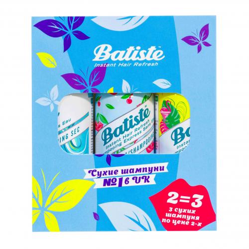 Батист Набор Batiste Cherry 50мл+Tropical 50мл+Original 50 мл (Третий шампунь бонус) (Batiste, Наборы), фото-2