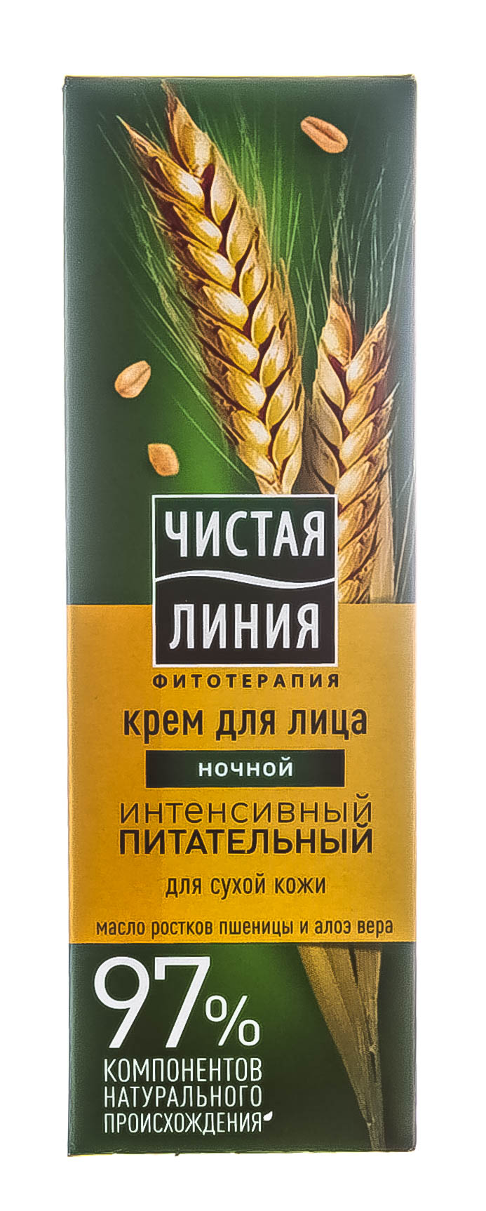 Чистая Линия Крем ночной Питательный для сухой кожи пшеница 42 мл (Чистая Линия, )