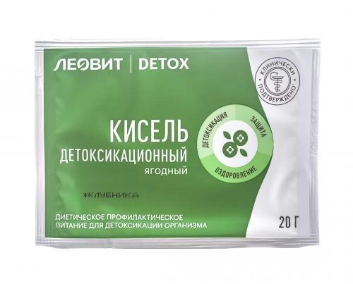 Кисель детоксикационный ягодный, с клубникой, 20 г (Леовит), фото-3