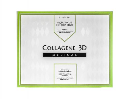 Медикал Коллаген 3Д Подарочный набор &quot;Идеальное обновление&quot; (Сыворотка BioRevital, 30 мл + Крем дневной BioRevital, 30 мл + Гель-маска Express Protect, 30 мл) (Medical Collagene 3D, BioRevital), фото-6