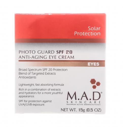 Мад Антивозрастной крем для глаз с защитой spf 20, 15 гр (M.A.D., )