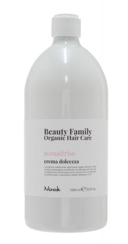 Нук Успокаивающий крем-кондиционер для ломких и тонких волос Crema Dolcezza Avena&amp;Riso, 1000 мл (Nook, Beauty Family)
