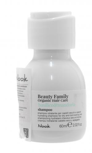 Нук Шампунь для сухих и тусклых волос Shampoo Basilico&amp;Mandorla, 60 мл (Nook, Beauty Family)