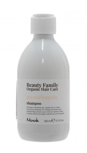 Разглаживающий шампунь для прямых и вьющихся волос Shampoo Zucca&amp;Luppolo, 300 мл