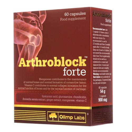 Олимп Лабс Биологически активная добавка к пище Arthroblock Forte 900 мг, 60 капсул (Olimp Labs, Суставы и кости), фото-3