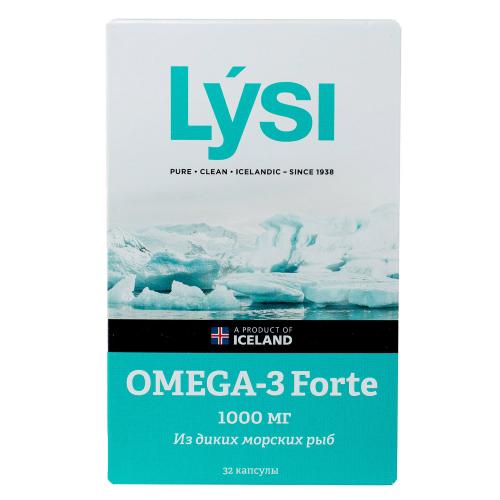 Лиси Омега-3 форте из диких морских рыб, 32 капсулы (Lysi, ), фото-2