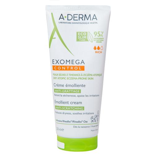 Адерма Смягчающий крем для лица и тела, 200 мл (A-Derma, Exomega Control)