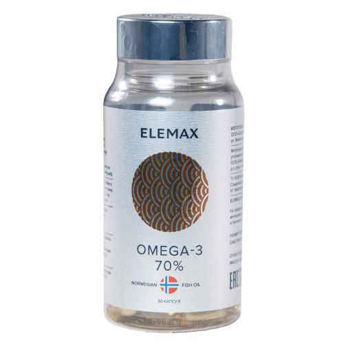 Элемакс Комплекс &quot;Омега-3 жирные кислоты высокой концентрации&quot; 70%, 30 капсул (Elemax, ), фото-4