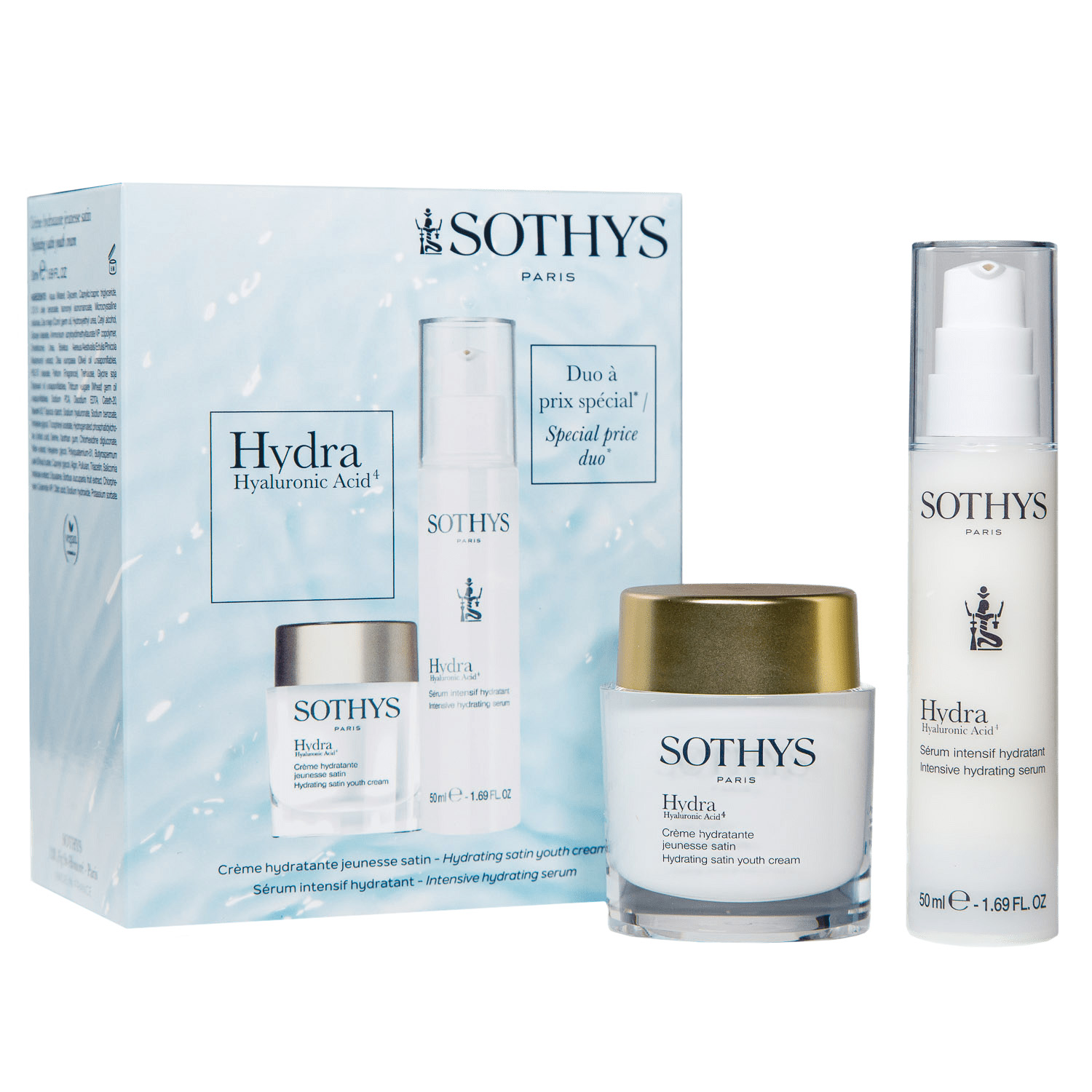 

Sothys Paris Promo Box Satin Hydra4: сыворотка 50 мл + легкий крем 50 мл (Sothys Paris, Hydra Hyaluronic Acid 4)