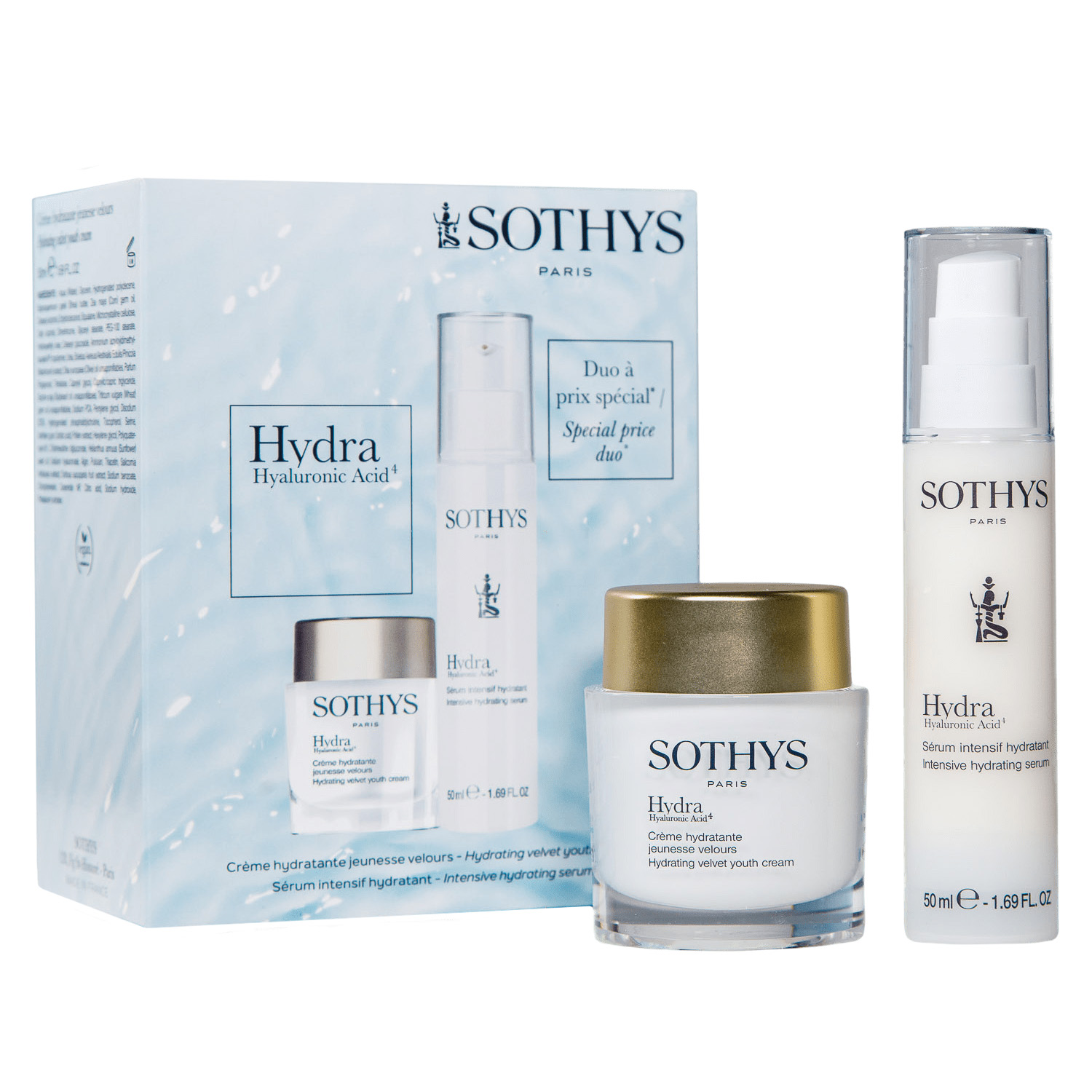 

Sothys Paris Promo Box Velvet Hydra4: сыворотка 50 мл + крем 50 мл (Sothys Paris, Hydra Hyaluronic Acid 4)