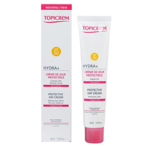 Топикрем Дневной крем с защитным фактором SPF 50, 40 мл (Topicrem, Hydra+ Чувствительная кожа лица), фото-2