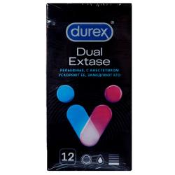Презервативы Dual Extase с анестетиком, 12 шт