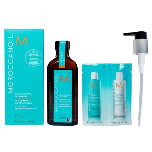 Морокканойл Набор (масло для всех типов волос 100 мл + шампунь 10 мл + кондиционер 10 мл) (Moroccanoil, Color Care), фото-2